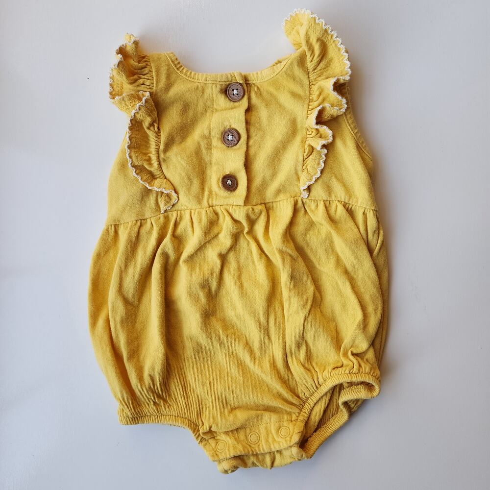 6-9 Months - Baby & Toddler Clothes - Bubble Romper Yellow